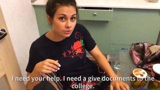 Брат развел на минетик сводную сестру, которая приехала из Казани